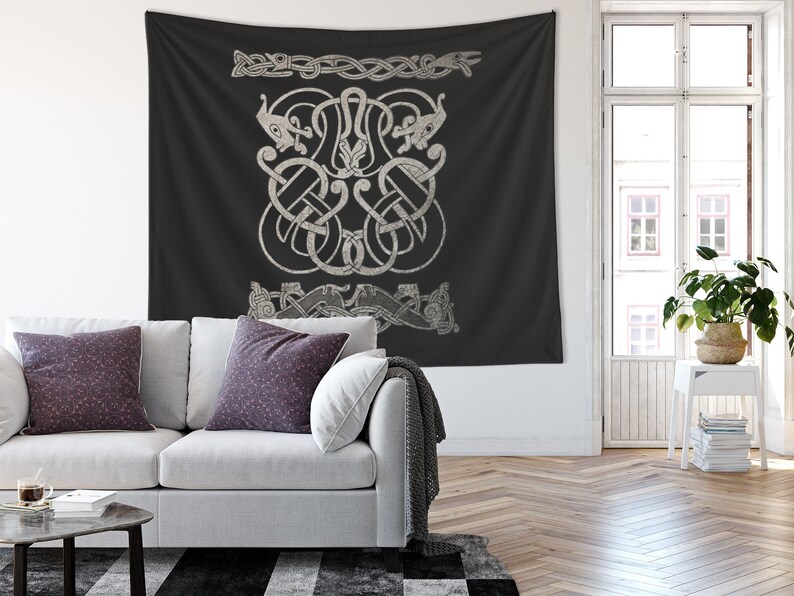 Viking wall tapestry Norse wall hanging nordic wall decor Etsy