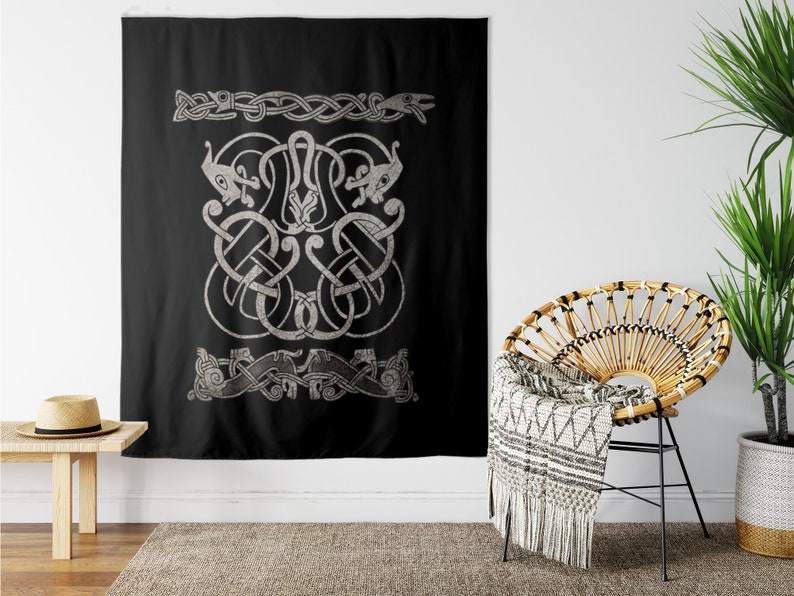 Viking wall tapestry Norse wall hanging nordic wall decor Etsy
