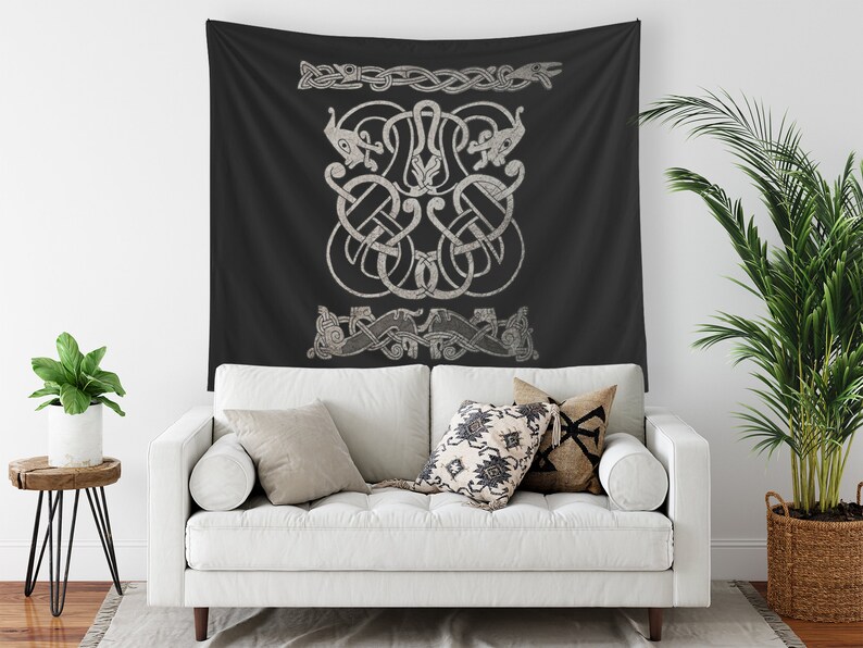 Viking wall tapestry Norse wall hanging nordic wall decor Etsy