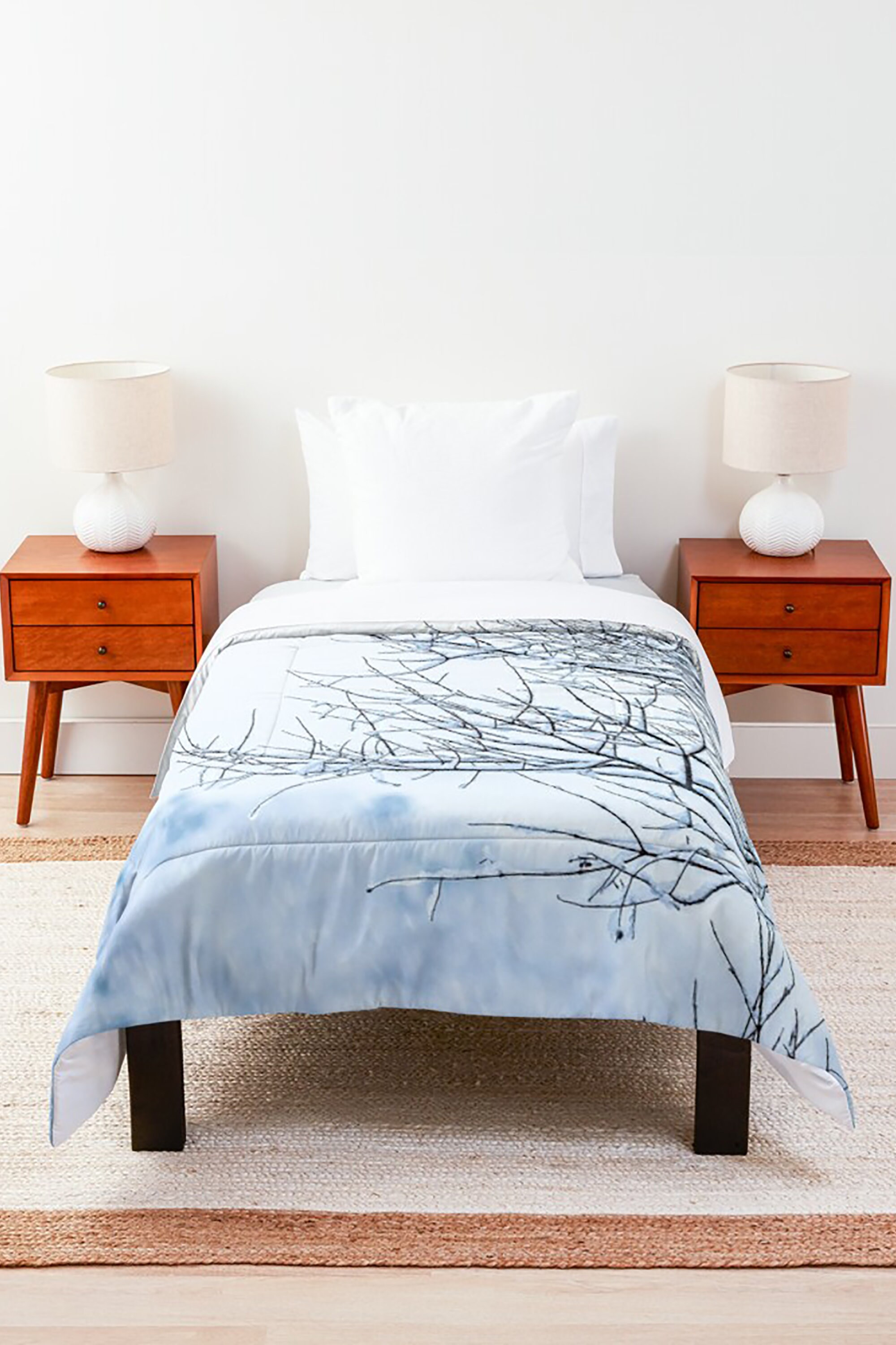 Tree duvet cover snowy trees branches decor winter Etsy