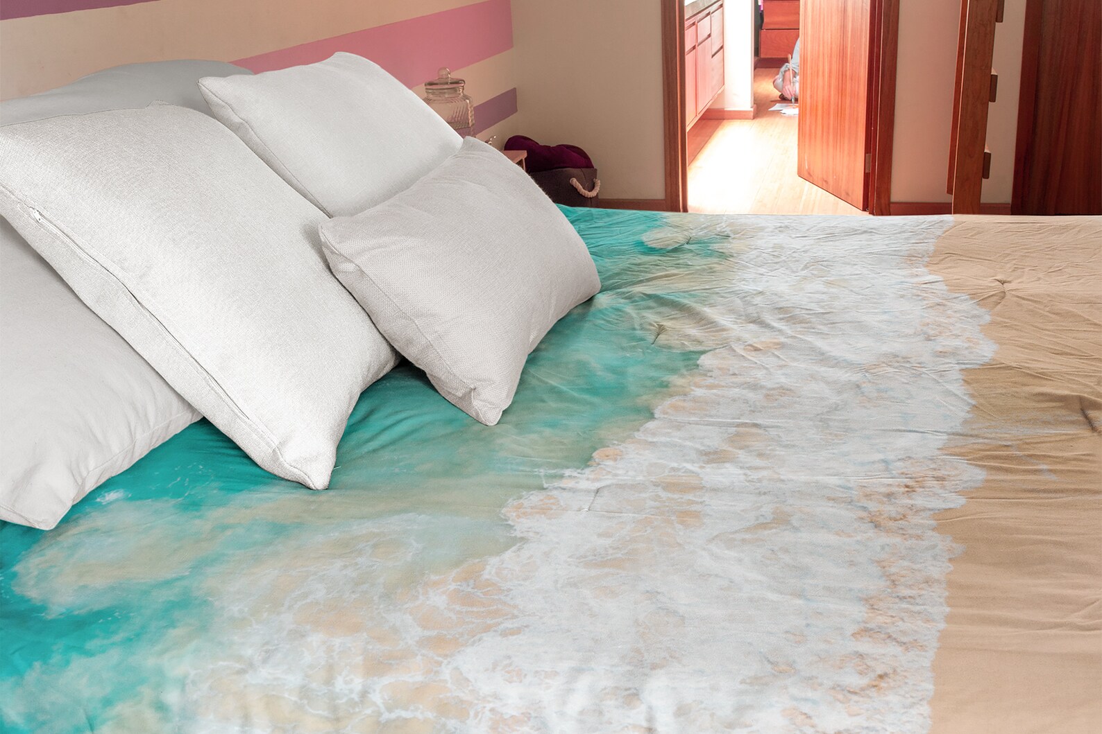 Beach duvet cover ocean comforter tropical bedding beach | Etsy