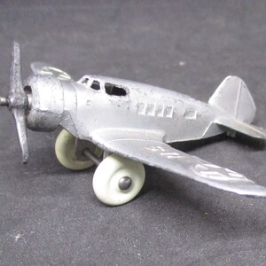 Small Barclay Metal U.S. Army Fighter Plane Toy (1930s)