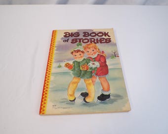 Vintage 1948 Saalfield Publishing "4510" The Big Book of Stories