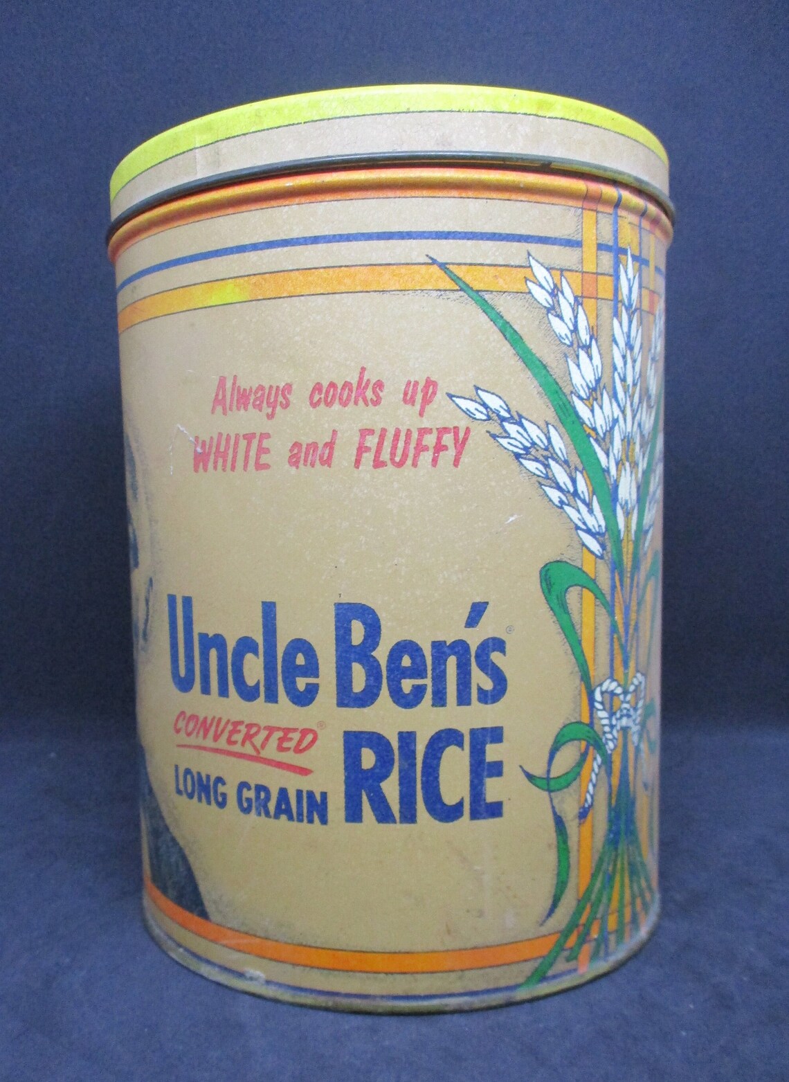 Emo Rice Vintage Uncle Bens Converted Rice Cannister (1985) - Etsy