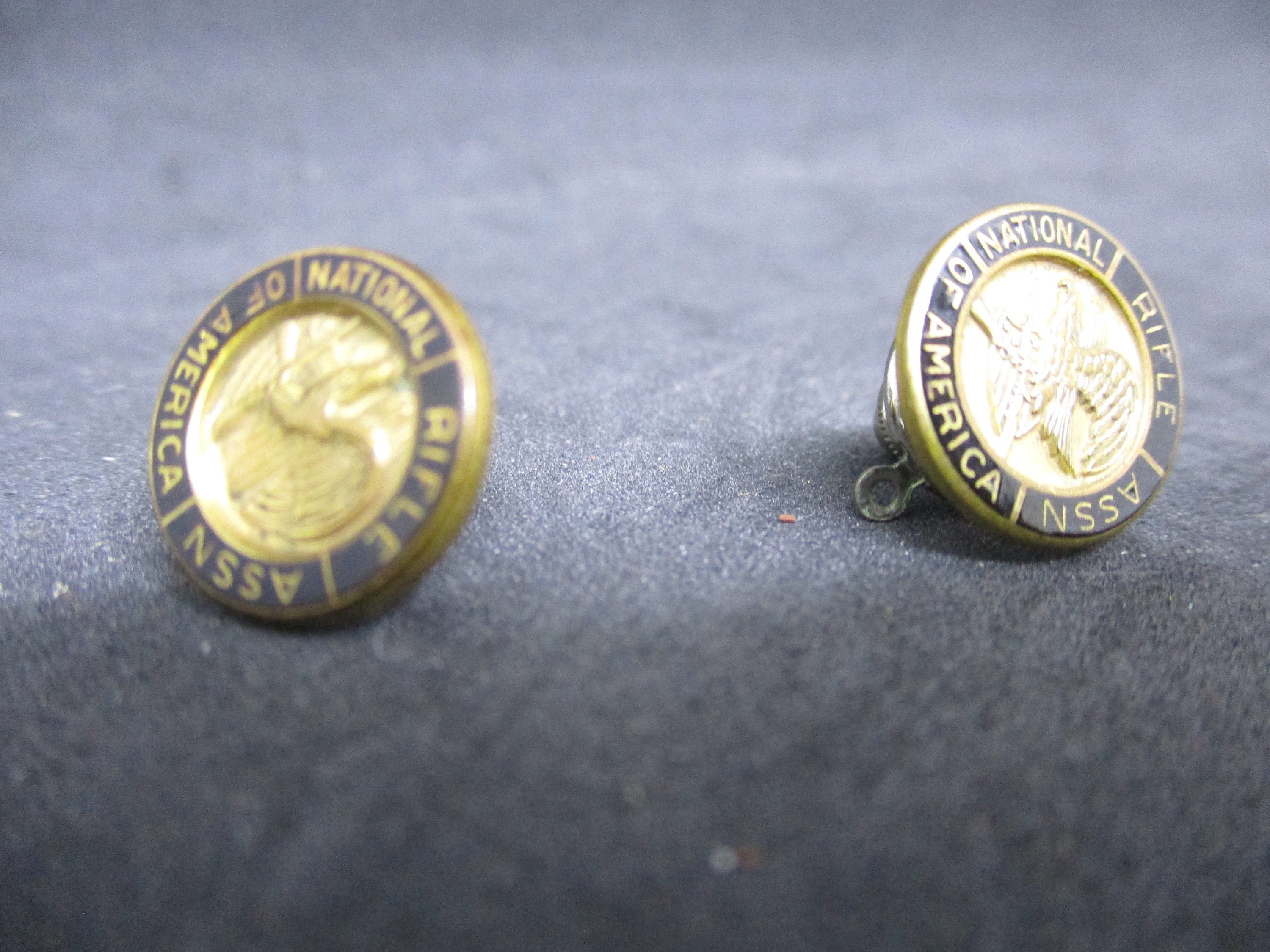 Three Vintage NRA Lapel Pins (two Association Pins and One Lifetime ...