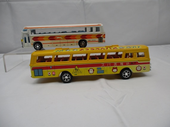 YONEAWA TOYS DIAPET 三菱扶桑 帝産バスミニカー 2 - 1980s Yonezawa Toys Diapet Mitsubishi Fuso Buses (made in