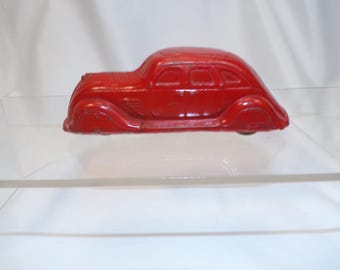 Sun Rubber Company Red Toy Coupe 1930s
