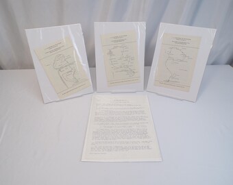 Vintage 1960s U.S. Department of the Interior National Park Services Yellowstone Nation Park Paperwork and Maps