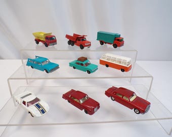 Nine Vintage Lesbey Matchbox Cars (1960s)