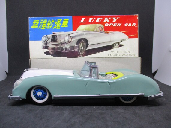 Tin Lithograph Lucky Open Friction Car (made in Japan) - Etsy