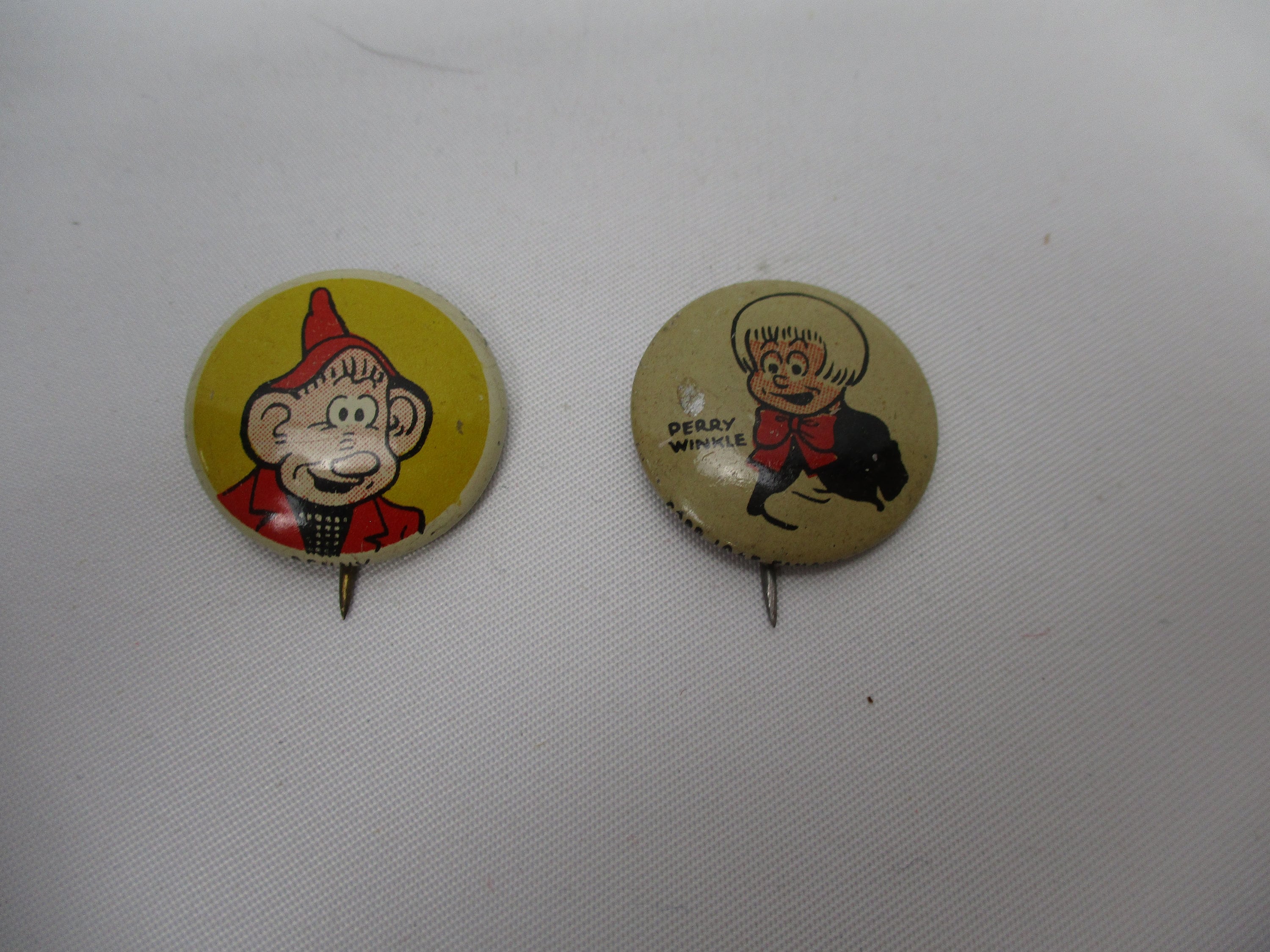 Kellogg's Pep Pins Perry Winkle and Denny From the Etsy