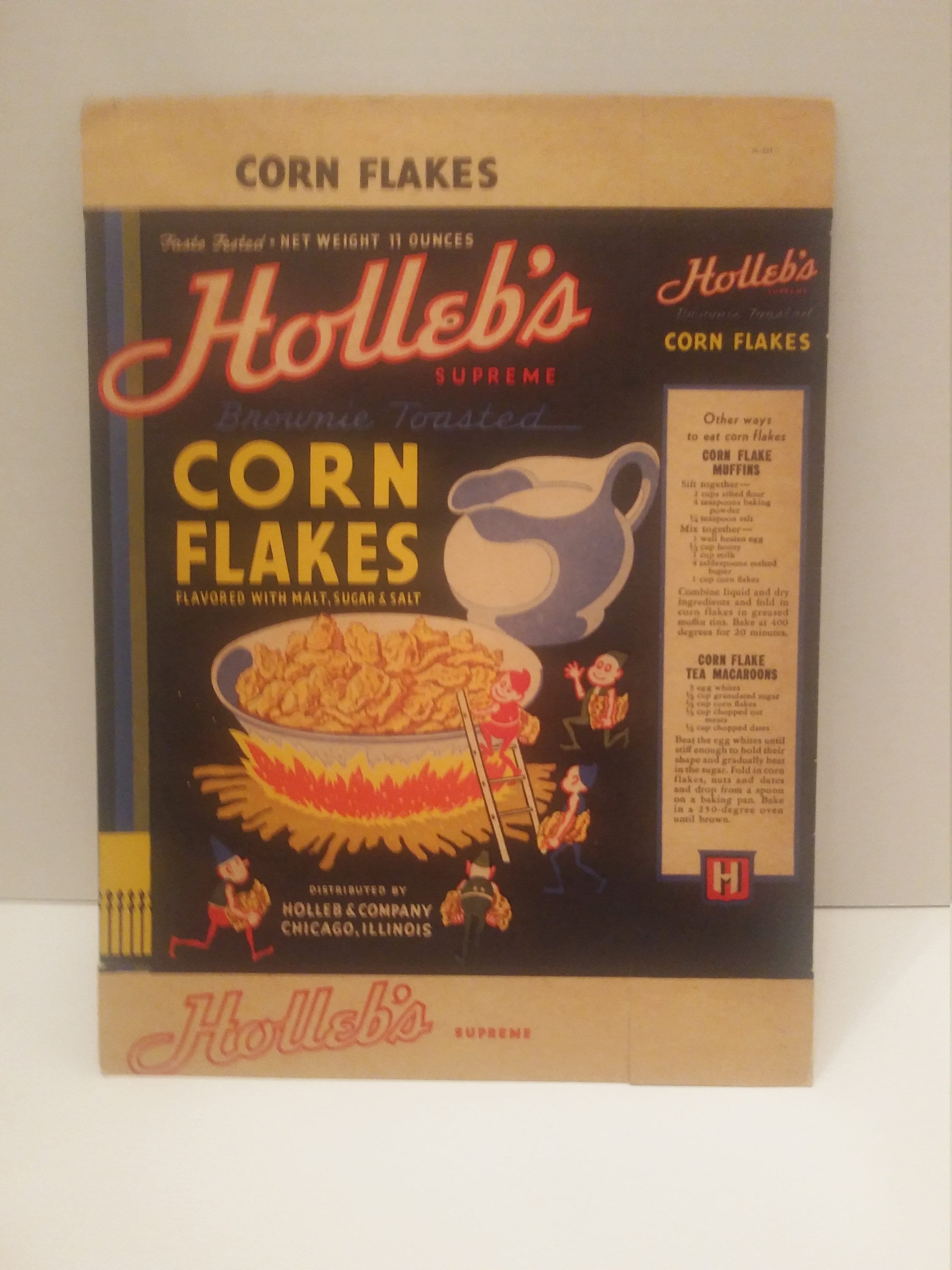 Holleb's Corn Flake Box Etsy