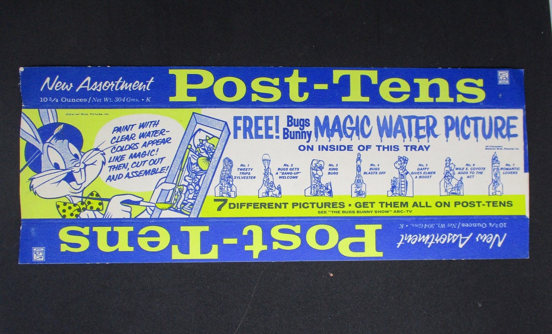 Bugs Bunny Posttens Cereal Magic Water Pictures Etsy