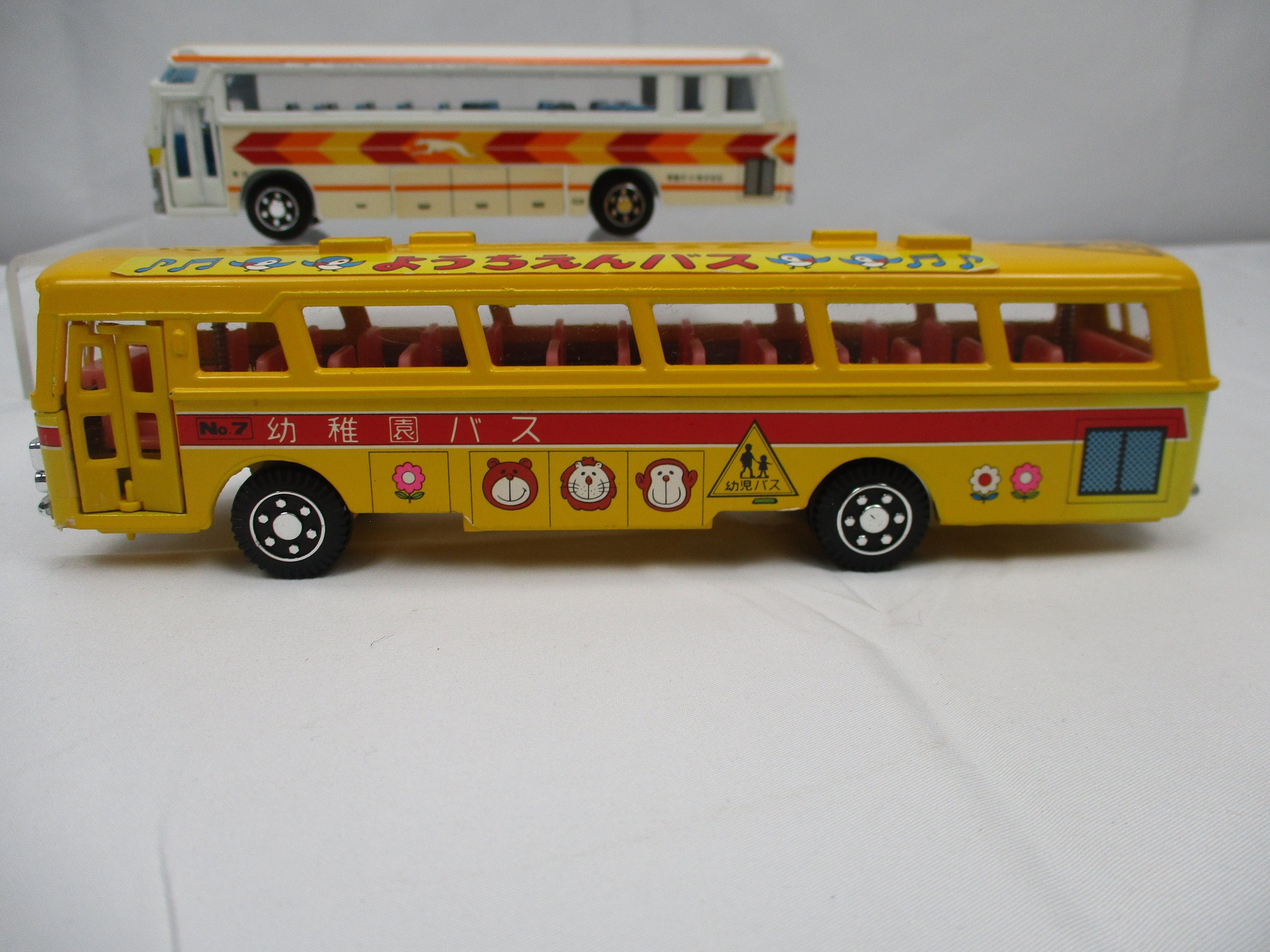 2 - 1980s Yonezawa Toys Diapet Mitsubishi Fuso Buses (made in