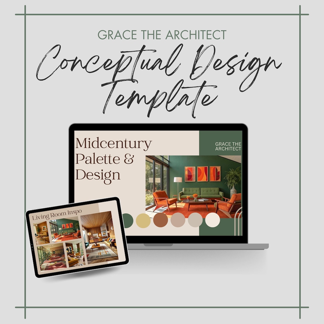 Interior Design Concept and Furniture Presentation | Canva Template for ...
