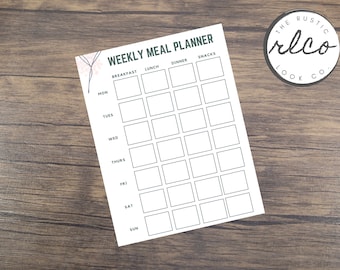 Meal Plan Printable, Menu Plan Printable, Weekly Menu Planner, Printable Meal Plan, Weekly Meal Plan, Week Meal Plan, Weekly Meal Planner
