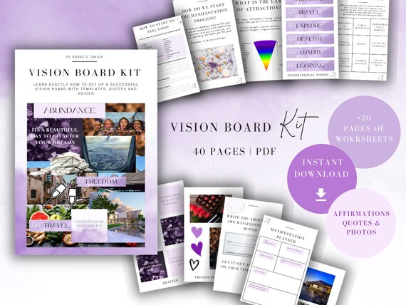 The Ultimate Vision Board Kit the Complete Vision Board Kit | Etsy