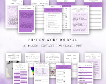 Shadow Work Journal | Shadow Work Journal Prompts | Book of Shadows | Inner Child Healing | Self Love | Shadow Work Prompts | Guided Journal