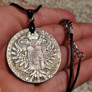 Austria 1 Thaler Maria Theresa Coin Pendant Handmade