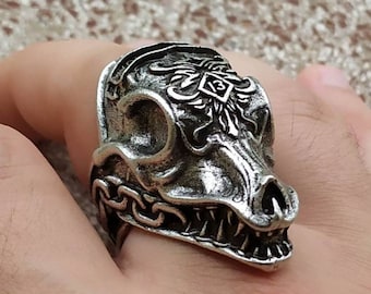 Anillo de sello Días pasados Anillo Diácono San Juan Mestizos Morior Invictus en zinc Muy bonito acabado hecho a mano