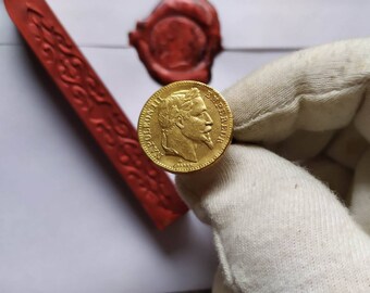[韓国人気ジュエリー] nff napoleon ring French Napoleon III Emperor Signet Ring Gold For Men