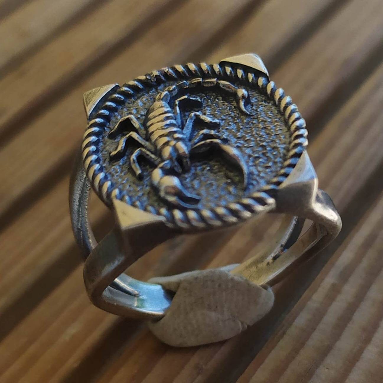 Scorpion Signet Ring in 925 Sterling Silver, Beautifully Finished 