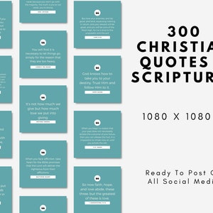 Christian Quotes And Scriptures For Social Media, Bible Verses And Quotes For Minimalist Instagram Posts, Turquoise Blue Background