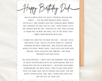 Christian Dad Birthday Card for Dad Printable Faith Card Godly Father Religious Birthday Gift Encouraging Scripture Birthday Blessing Card