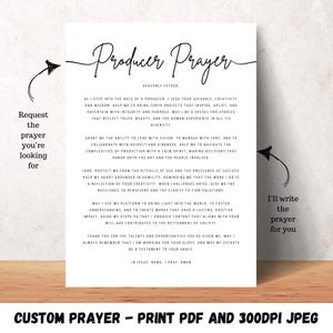 Arte de parede para impressão de oração personalizada, impressão de texto personalizado, tipografia, pôster, citação para presente, impressão, arte de parede personalizada, download instantâneo, ideia para presente