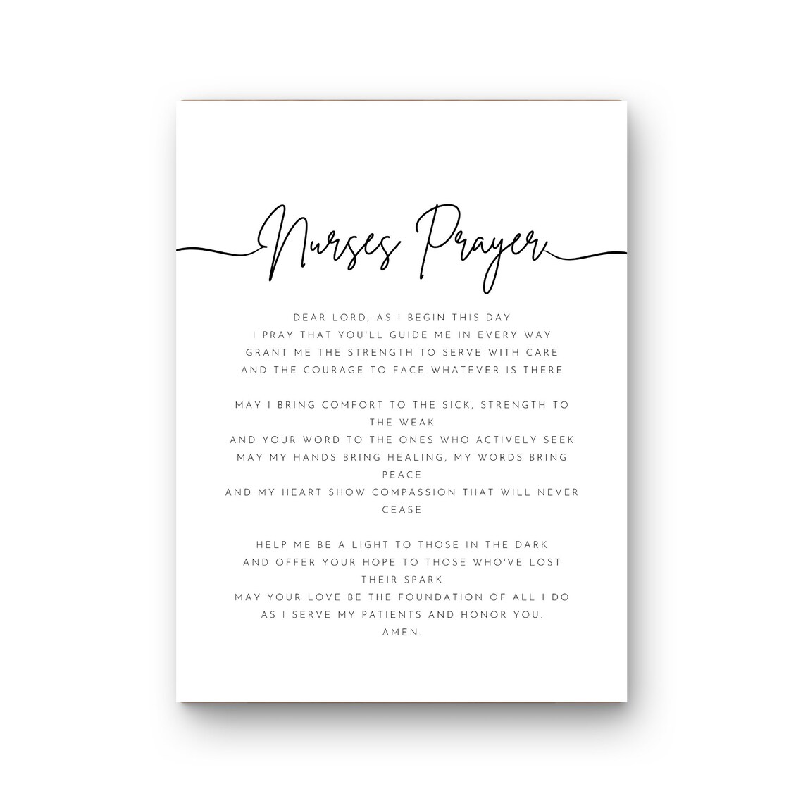 Nurses Prayer Printable Wall Art Nurse Office Decor Christian Nurse ...
