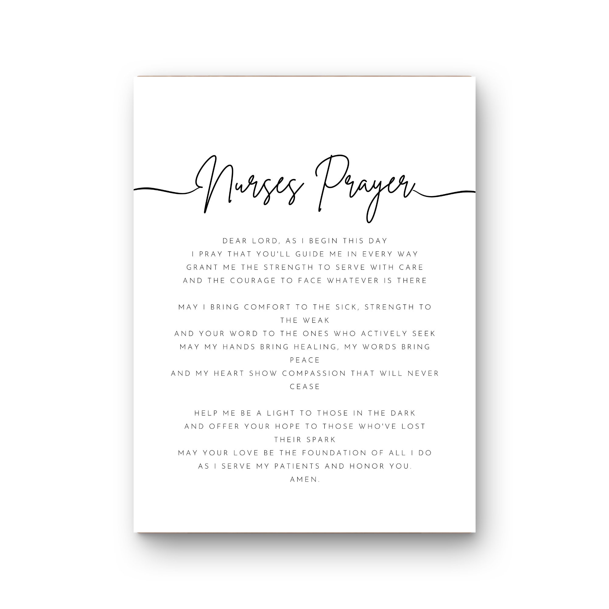 Nurses Prayer Printable Wall Art Nurse Office Decor Christian Nurse ...