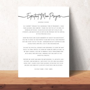 Arte de pared imprimible con oración para futuras mamás, regalo cristiano para baby shower, bendición para madres embarazadas, decoración de guardería, póster para nuevas mamás, regalo para embarazadas
