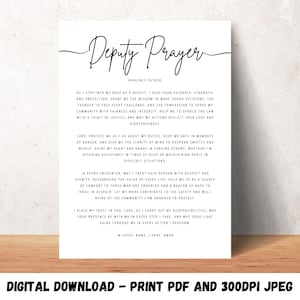 Plaatsvervangend gebed kunst aan de muur afdrukbare christelijke plaatsvervangend kantoor decor poster kunst aan de muur wordt afgedrukt gebedskaart plaatsvervangend geschenken bedankje cadeau voor plaatsvervanger