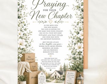 Moving Card Printable Christian New Home Card Blessing for Your New Home Card New Chapter Card Moving Away Gift Housewarming Card Download