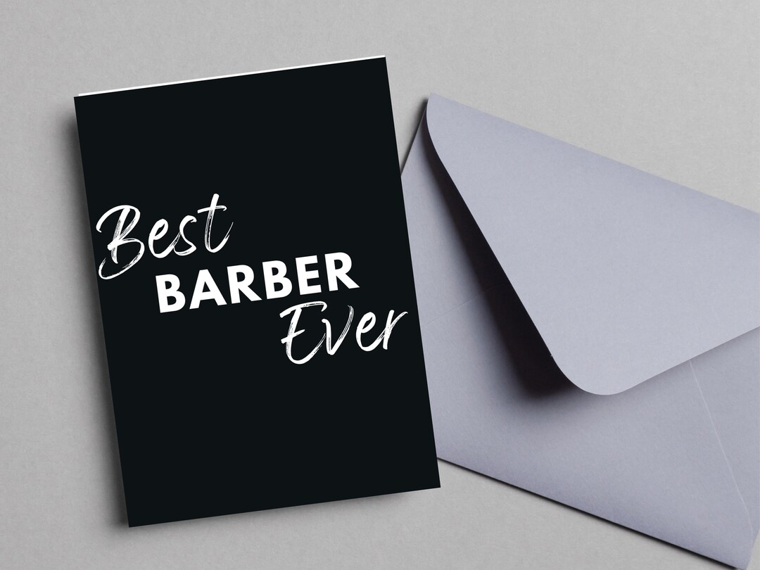 Best Barber Ever Greeting Card Unique Appreciation for Your Etsy