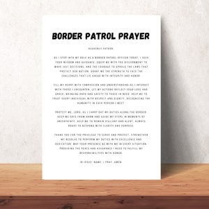 Border Patrol Gebet Gebet druckbare Wand Kunst Makler Geschenk Border Patrol Geschenk Makler Schild Gebet Border Patrol Wand-Dekor Geschenk