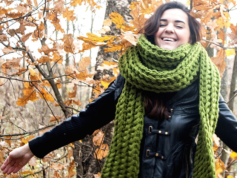 Long Scarf Pattern Oversized Scarf Extra Long Scarf Crochet Etsy