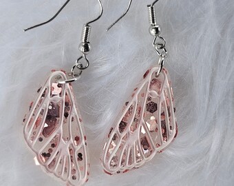 Small Rose Gold Butterfly Earrings