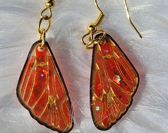 Small Red Butterfly Earrings
