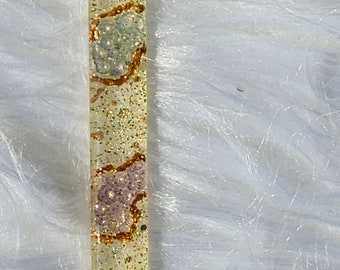 Vertical Bar Necklace with Feather