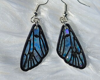 Small Blue Butterfly Earrings
