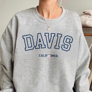 Davis College Block Sweatshirt | Unisex Heavy Blend Crewneck | UC Davis Shirt, Davis Merch, Aggies, University, California, College, UCD