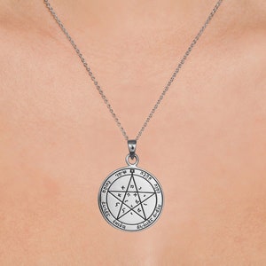 Seal of Solomon pendant necklace Amulet protection Second pentacle of Venus Solomon seal necklace Wish fulfillment amulet