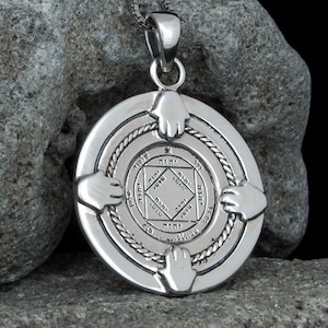 Naszyjnik z pieczęcią Salomona Trzeci pentagram Słońce Żydowski amulet wisiorek Naszyjnik dobrobytu Wisiorek kabały