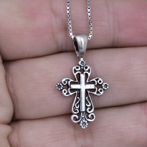 Collana Con Croce Grande In Argento, Collana Con Crocifisso - Foto 10