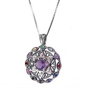 Jewish gifts for men Jewish star necklace for women Magen David pendant sterling silver