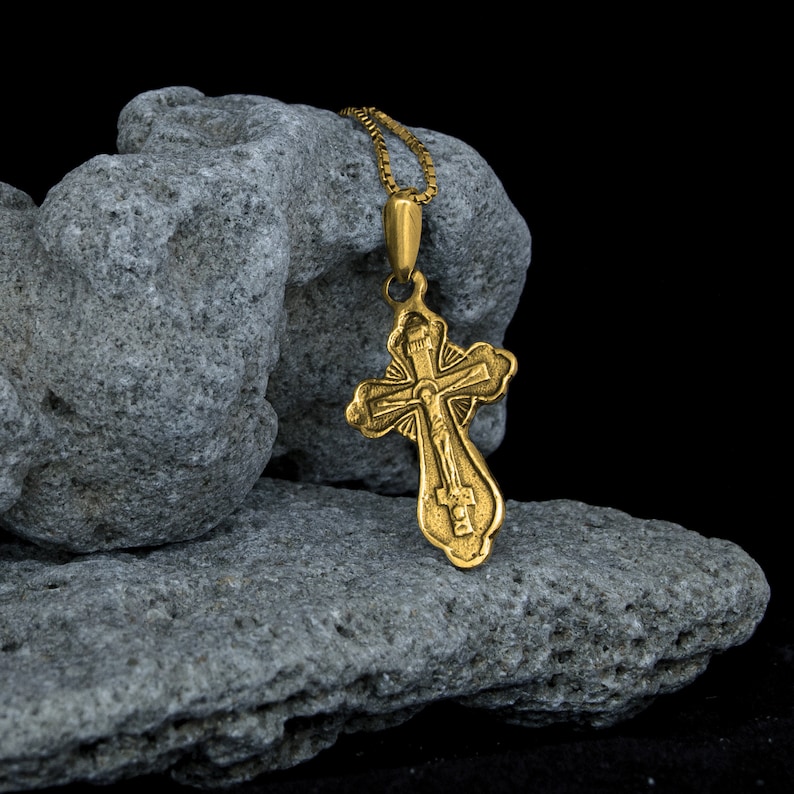 Small cross to wear around the neck Orthodox cross Etsy