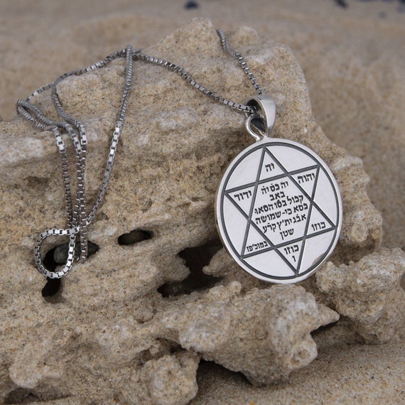 Collier Pendentif Étoile De David En Acier Inoxydable - Chaîne Câble, Couleur Argenté, Unisexe