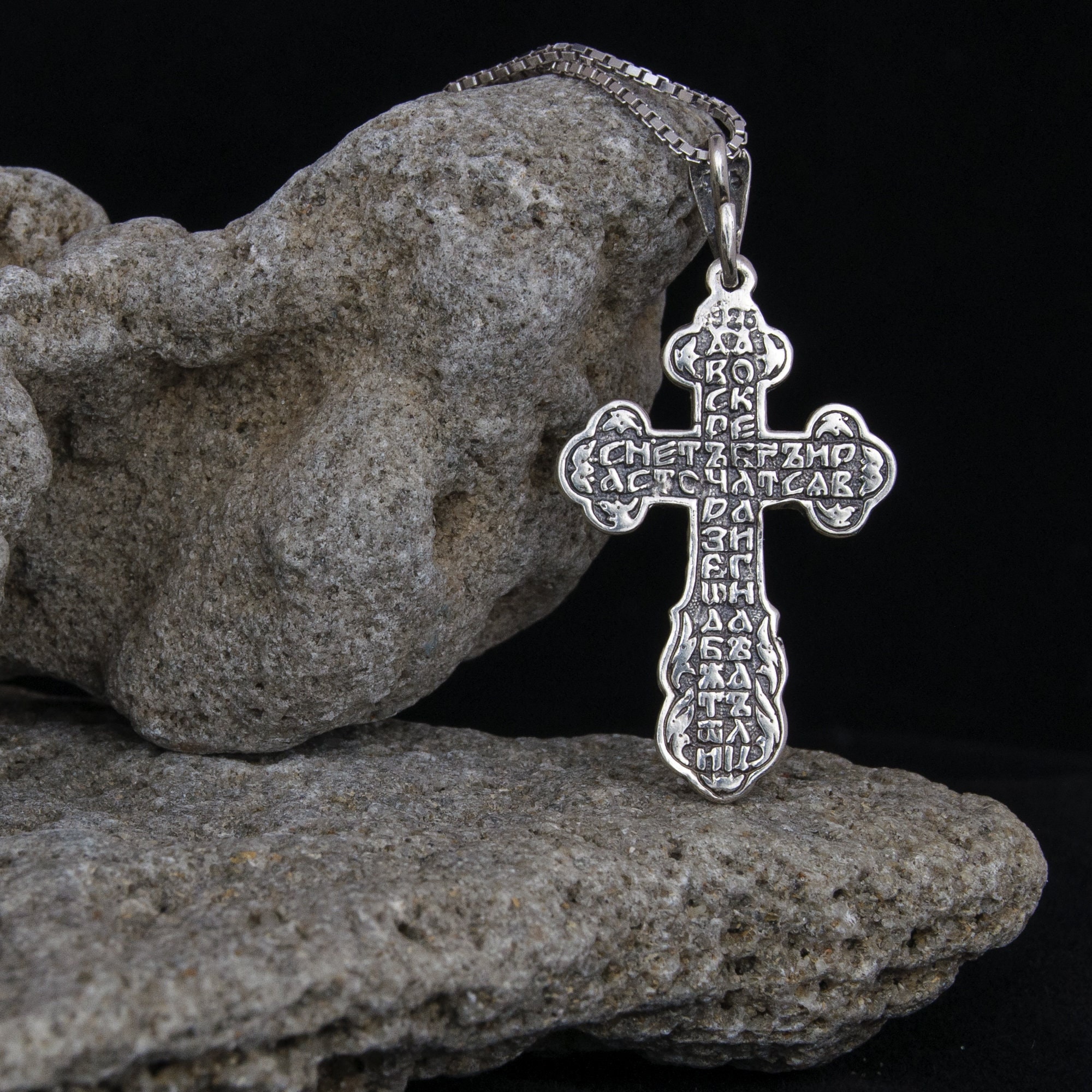 Collana Con Croce Grande In Argento, Collana Con Crocifisso - Foto 6