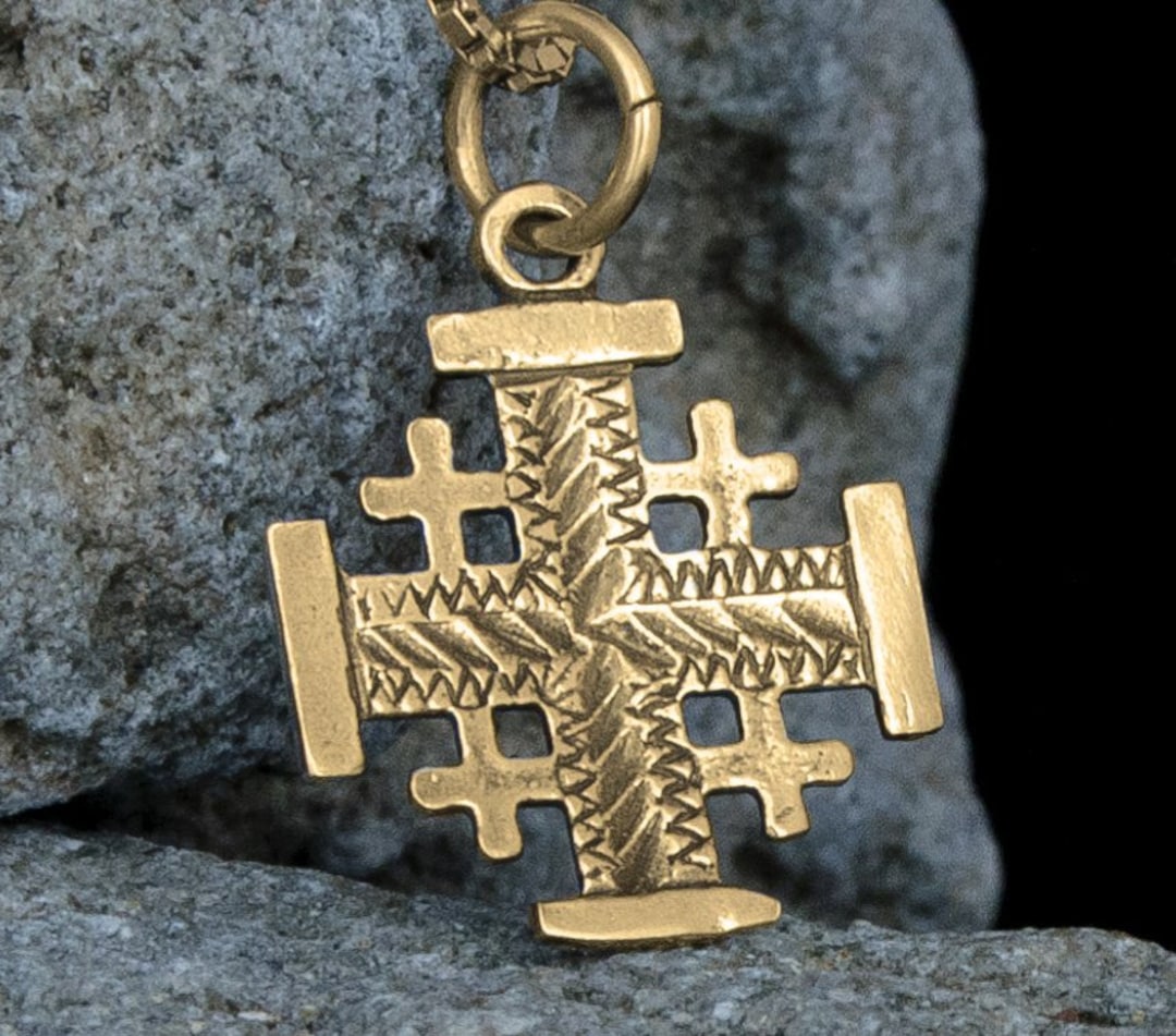 Jerusalem Kreuz Gold Halskette Frauen Kreuz Kreuz Halskette Jerusalem Kreuz  Anhänger jüdische Geschenke aus Israel
